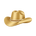 Gold cowboy hat on a transparent background